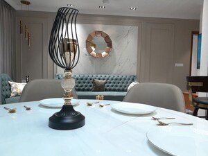 Dining area in 4 BHK Apartment at Courtyard Meridian, Sevasi – for Sale