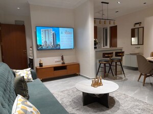 Living Room in 4 BHK Apartment at Courtyard Meridian, Sevasi – for Sale