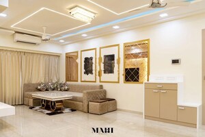 Living Room in 3 BHK Apartment at Adani Ten BKC, Bandra East – for Rent