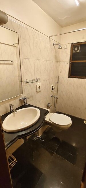 Bathroom in 3 BHK Apartment at Kalpataru Magnus, Bandra East – for Rent