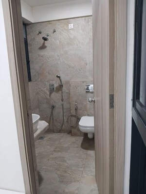 Bathroom in 3 BHK Apartment at Kalpataru Magnus, Bandra East – for Rent