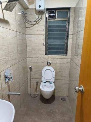 Bathroom in 2 BHK Apartment at Chandak 34 Park Estate, Goregaon West – for Rent