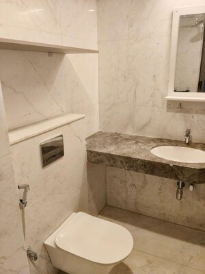 Bathroom in 2.5 BHK Apartment at Lodha Bellagio, Powai – for Rent