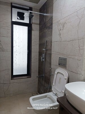 Bathroom in 3 BHK Apartment at Shivdham CHS Santacruz, Santacruz West – for Rent