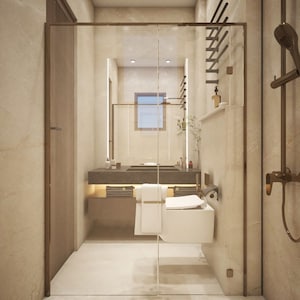 Bathroom in 4 BHK Builder Floor at Chattarpur – for Sale