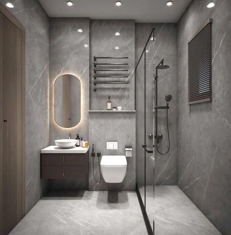 Bathroom, chattarpur 4 Bedroom 1600 Sq.Ft. Builder Floor In Chattarpur Delhi 10637863