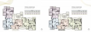 Floor Plan in 3 BHK Apartment at Surobhi Regency, Ghorpadi – for Sale