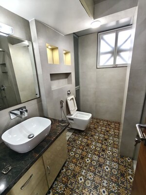 Bathroom in 3 BHK Apartment at Hiranandani Gardens Glen Height, Powai – for Rent