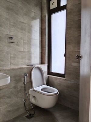 Bathroom in 3 BHK Apartment at Adani Ten BKC, Bandra East – for Rent