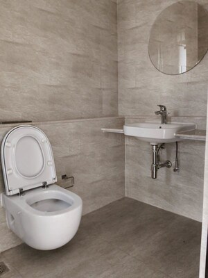 Bathroom in 3 BHK Apartment at Adani Ten BKC, Bandra East – for Rent