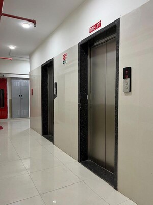 Building Lobby in 2 BHK Apartment at Synergy, Laxmi Nagar – for Rent