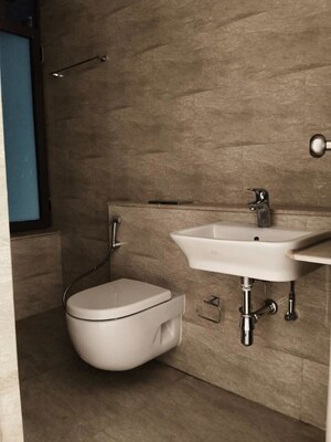 Bathroom in 3 BHK Apartment at Adani Ten BKC, Bandra East – for Rent