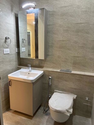 Bathroom in 4 BHK Apartment at Adani Ten BKC, Bandra East – for Rent