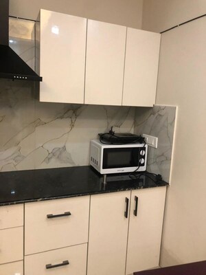 Kitchen in 1 BHK Builder Floor at Sushant Lok I – for Rent
