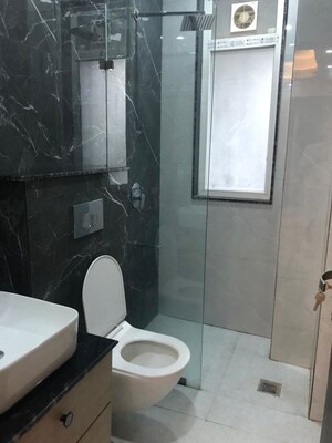 Bathroom in 1 BHK Builder Floor at Sushant Lok I – for Rent