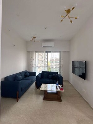 Living Room in 2 BHK Apartment at Adani Ten BKC, Bandra East – for Rent