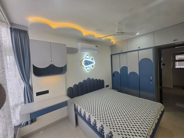 Bedroom, rohan-mithila 3 Bedroom 1500 Sq.Ft. Apartment In Viman Nagar Pune 10638193