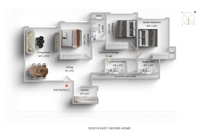 Floor Plan in 3 BHK Apartment at Hiranandani Glen Croft, Powai – for Sale