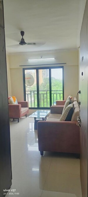 Living Room in 1 BHK Apartment at Raunak Delight, Owale – for Rent