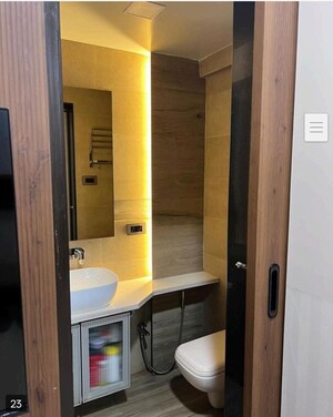 Bathroom in 3 BHK Apartment at Shiv Om CHS, Chandivali – for Rent