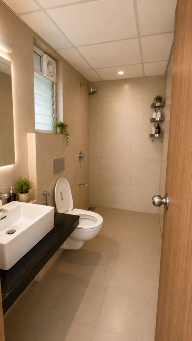 Bathroom, godrej-emerald 3 Bedroom 1000 Sq.Ft. Apartment In Ghodbunder Road Thane 10638547