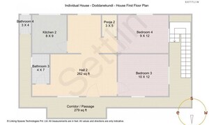 5 BHK Independent House – Map Location View at Doddanekkundi - for Sale