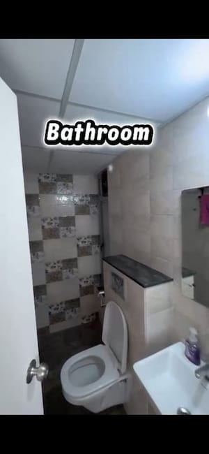 Bathroom in 2 BHK Apartment at Mahindra Happinest Tathawade Phase 1, Tathawade – for Rent