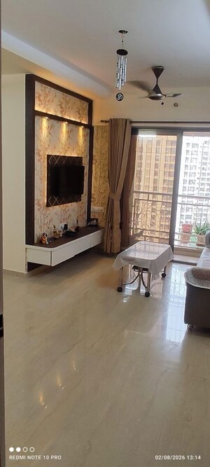 Living Room in 2 BHK Apartment at Palacia Kingston, Thane West – for Rent