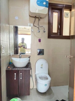 Bathroom in 3 BHK Builder Floor at Chittaranjan Park – for Sale