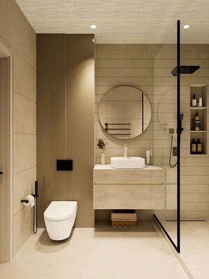 Bathroom in 1 BHK Apartment at Powai – for Sale