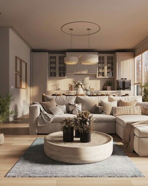 Living Room in 3.5 BHK Apartment at Godrej Eternal Palms, Sanpada – for Sale