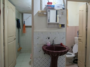 Bathroom in 1 BHK Apartment at Powai Jaltarang CHS, Powai – for Rent