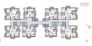 Floor Plan in 3 BHK Apartment at Rajapushpa Pristinia, Kokapet – for Sale