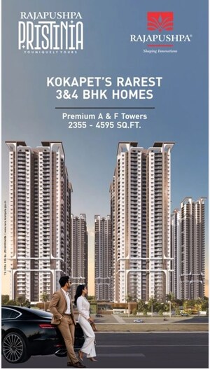 3 BHK Apartment – Exterior View View at Rajapushpa Pristinia, Kokapet - for Sale