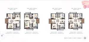 Floor Plan in 3 BHK Apartment at Rajapushpa Pristinia, Kokapet – for Sale