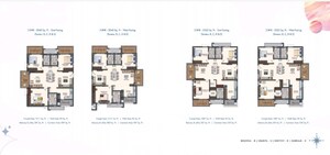 Floor Plan in 3 BHK Apartment at Rajapushpa Pristinia, Kokapet – for Sale