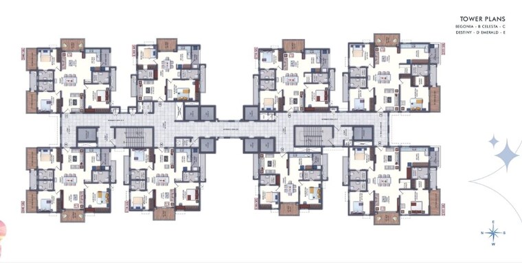 Floor Plan, rajapushpa-pristinia 3 Bedroom 2355 Sq.Ft. Apartment In Kokapet Hyderabad 10639154