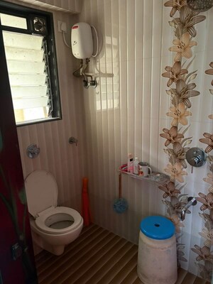 Bathroom in 2 BHK Apartment at Navkar Paradise, Borivali West – for Rent
