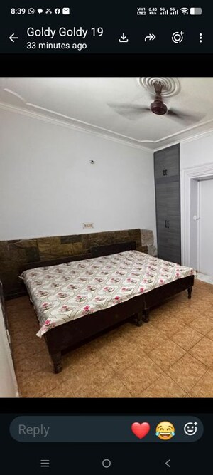 Bedroom in 2 BHK Builder Floor at Sector 19 – for Rent