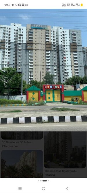3.5 BHK Apartment – Exterior View View at 3C Lotus Boulevard Espacia, Sector 100 - for Rent