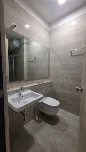 Bathroom in 3 BHK Apartment at Adani Ten BKC, Bandra East – for Rent