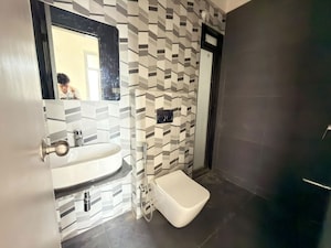 Bathroom in 3 BHK Apartment at Dhamji Shamji Mahavir Spring Tulip Phase 1, Pokhran Road No Two – for Rent