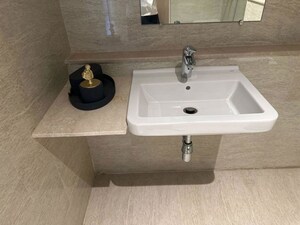 Bathroom in 3 BHK Apartment at Adani Ten BKC, Bandra East – for Rent