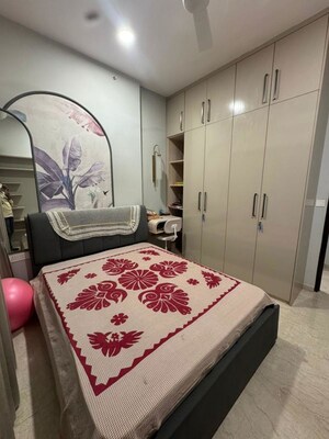 Bedroom in 4 BHK Apartment at Adani Ten BKC, Bandra East – for Rent
