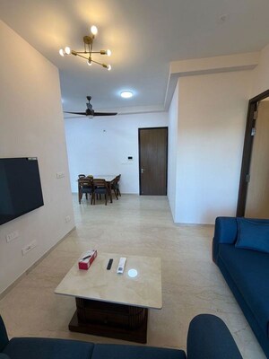Living Room in 2 BHK Apartment at Adani Ten BKC, Bandra East – for Rent