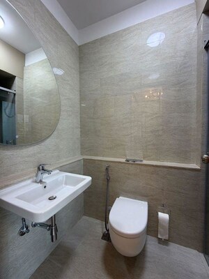 Bathroom in 2 BHK Apartment at Adani Ten BKC, Bandra East – for Rent