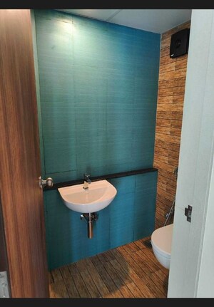 Bathroom in 1 BHK Apartment at Lodha Crown Quality Homes, Majiwada – for Rent