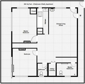 Floor Plan in 2 BHK Independent House at Sakher Bazar – for Rent