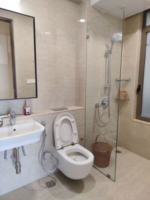 Bathroom in 2 BHK Apartment at Bandra Kurla Complex – for Rent