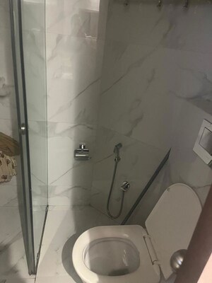 Bathroom in 3 BHK Apartment at Juhu Residency, Juhu – for Rent